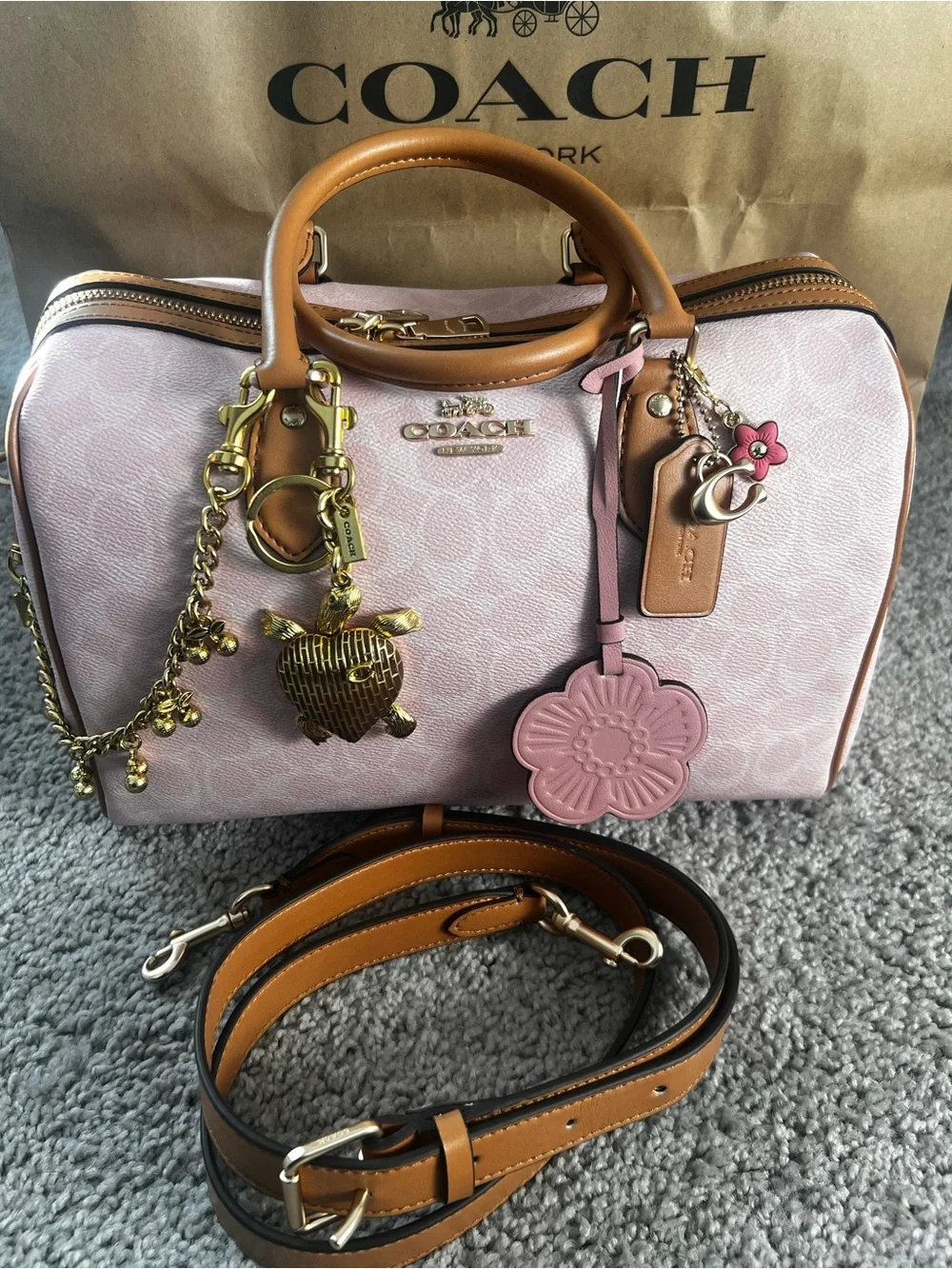 COACH Large Pink Rowan